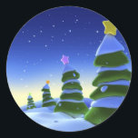 Christmast tree classic round sticker<br><div class="desc">Christmast tree</div>