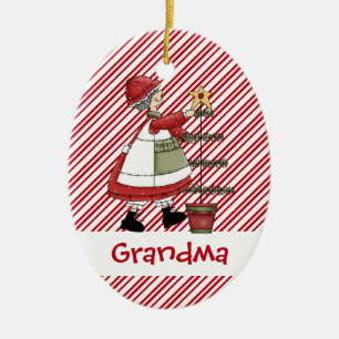 Christmastime Mrs Santa Claus Tree Ceramic Tree Decoration