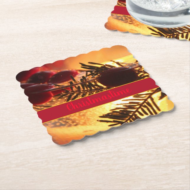 Christmastime Paper Coasters (Angled)