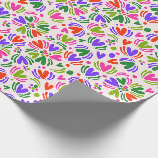 Christmasy Colourful Hearts and Polka dots Wrapping Paper