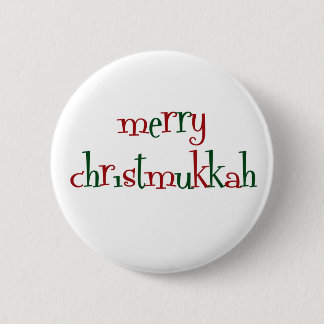 christmukkah 6 cm round badge