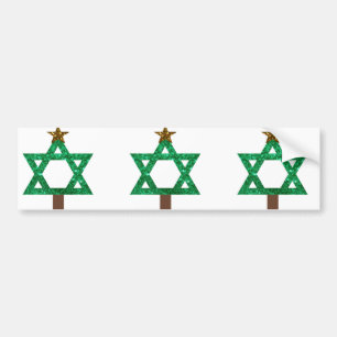 christmukkah christmas tree bumper sticker