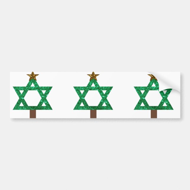 christmukkah christmas tree bumper sticker (Front)