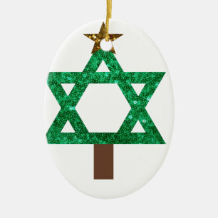christmukkah christmas tree ceramic tree decoration