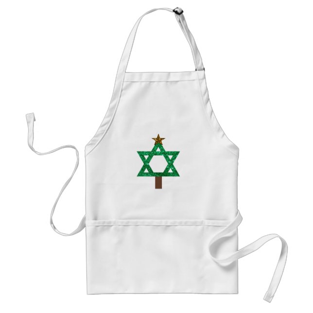 christmukkah christmas tree standard apron (Front)