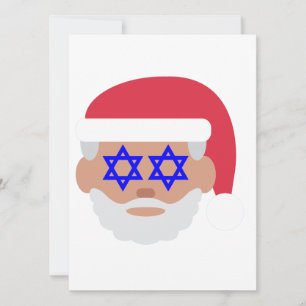 christmukkah santa claus emoji holiday card