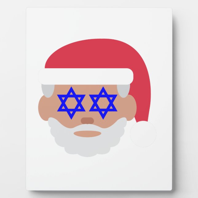christmukkah santa claus emoji plaque (Front)