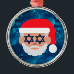 christmukkah santa emoji metal tree decoration<br><div class="desc">"christmukkah santa emoji ", christmukkah, hanukkah, chanukkah, "jewish christmas", "hanukkah emoji", hannukah, channukah, "ugly christmas", "star of david"</div>