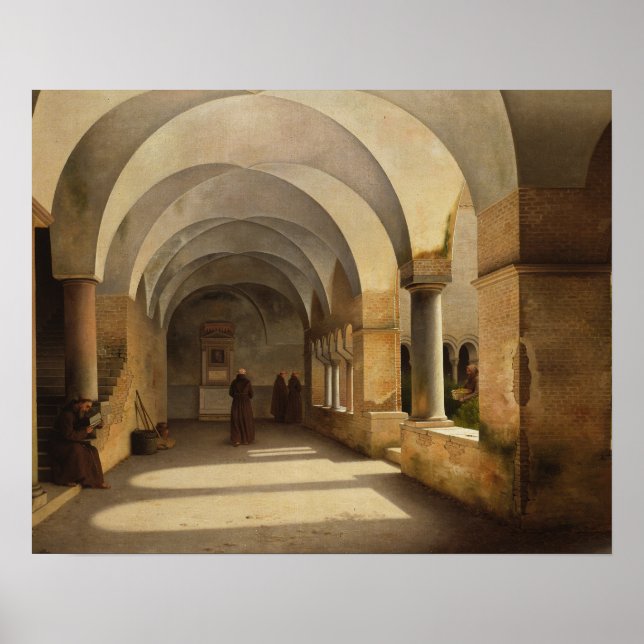 Christoffer Wilhelm Eckersberg - The Cloisters Poster (Front)