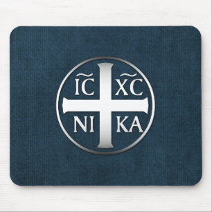 Christogram ICXC NIKA Jesus Conquers Mouse Mat