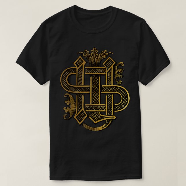 Christogram IHS Jesuits Jesus Christ Symbol  T-Shirt (Design Front)