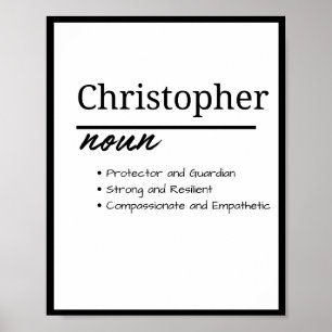 Christopher, Boy Personalised Name Definition Poster
