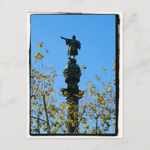 Christopher Columbus - Barcelona, Spain Postcard
