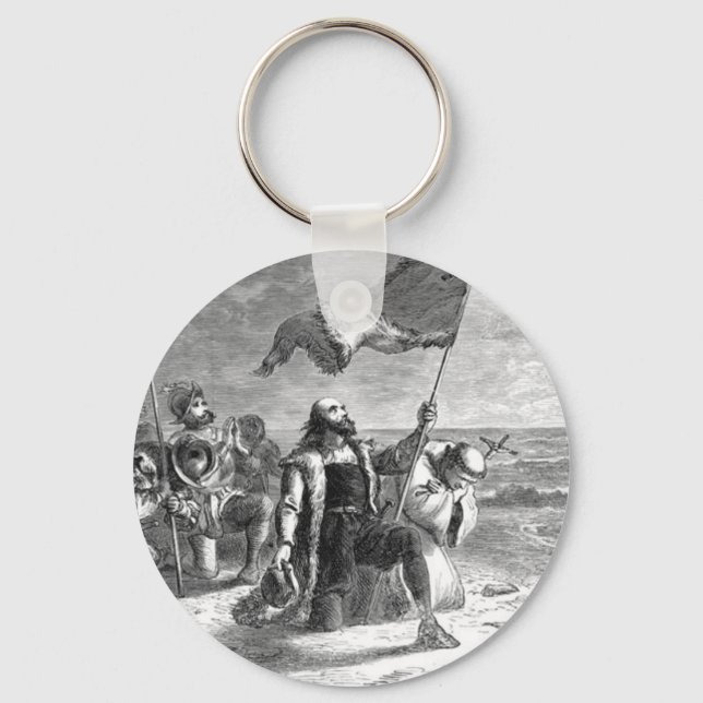 Christopher-Columbus Landing Key Ring (Front)
