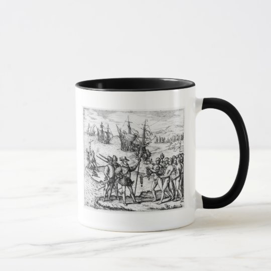 Christopher Columbus receiving gifts Mug