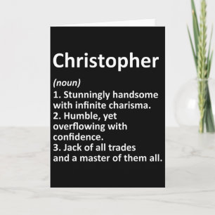 Christopher Definition Personalized Name Funny Bir Card
