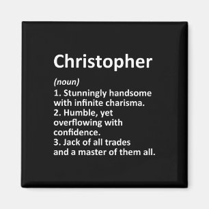 Christopher Definition Personalized Name Funny Bir Magnet