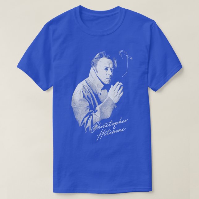 Christopher Hitchens Retro Style Fan Design T-Shirt (Design Front)