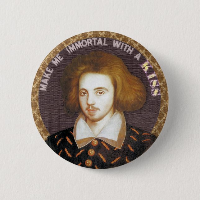 Christopher Marlowe 6 Cm Round Badge (Front)