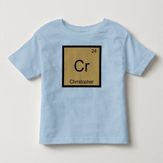 Christopher Name Chemistry Element Periodic Table Toddler T-Shirt (Front)