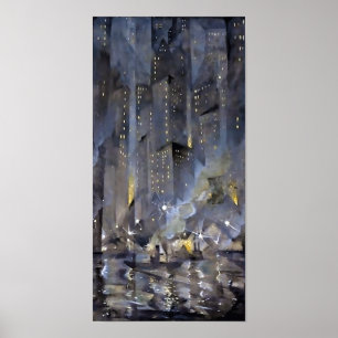 Christopher Nevinson - New York By Night 1920 Poster