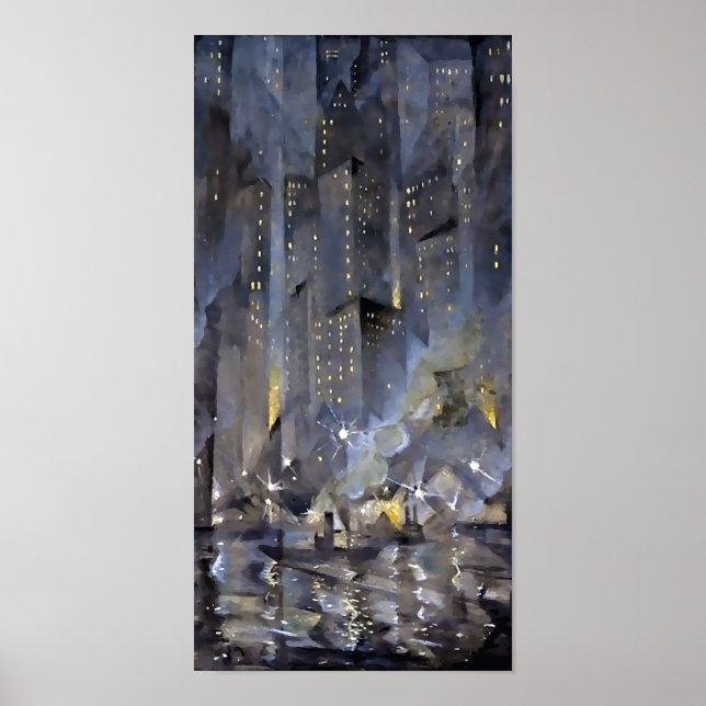 Christopher Nevinson - New York By Night 1920 Poster (Front)