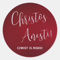Christos Anesti!  Christ is Risen! Red Classic Rou