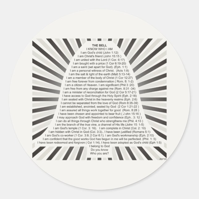 Christ's Bell Classic Round Sticker (Front)