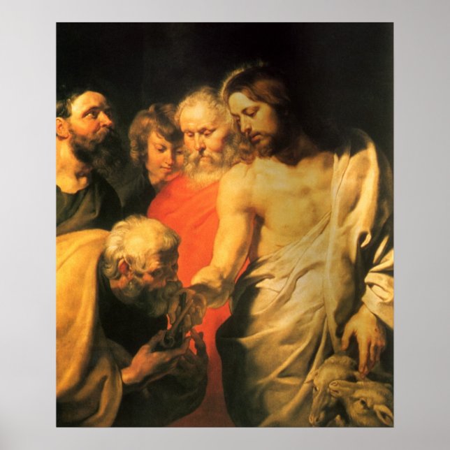 Christ's Charge to Peter by Sir Peter Paul Rubens Poster (Front)