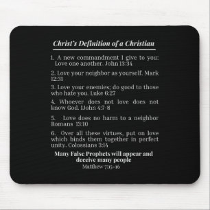Christ's Definition Of A Christian Bible Verse Eva Mouse Mat