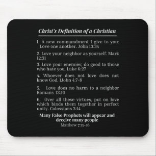 Christs Definition Of A Christian Bible Verse Evan Mouse Mat