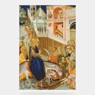 Christ's entry into Jerusalem by Pietro Lorenzetti Acrylic Sign