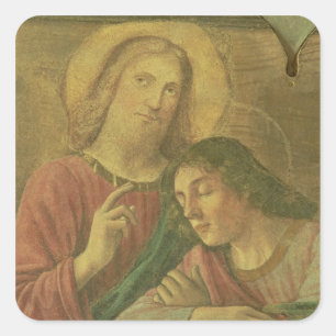 Christ's Head, from the Last Supper, 1480 (fresco) Square Sticker