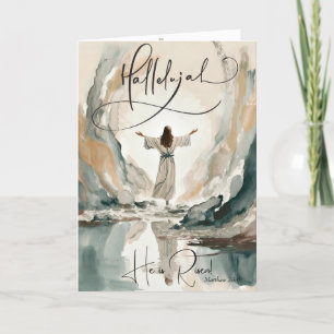 Christ's resurrection painting Easter Holiday Card