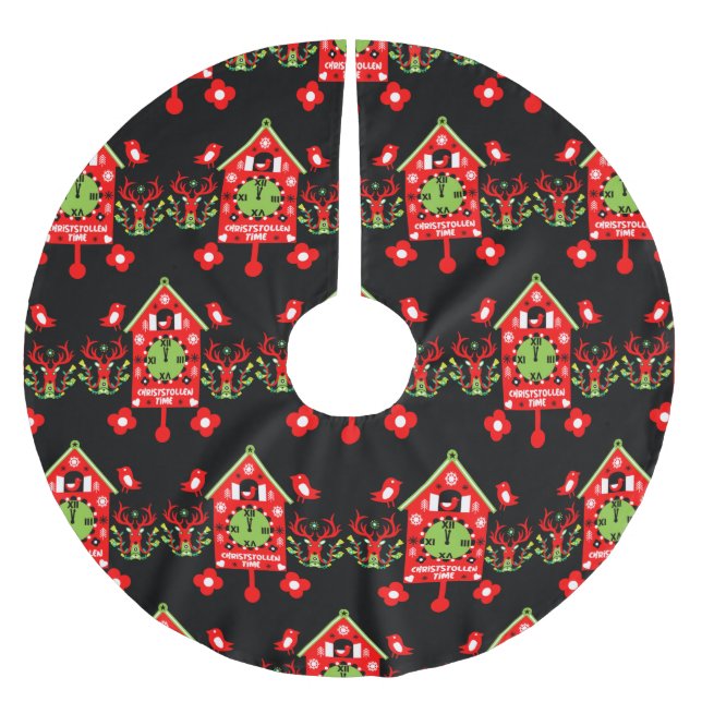 Christstollen Weihnachtsstollen Stollen Xmas Apron Brushed Polyester Tree Skirt (Front)