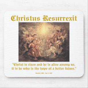 Christus Resurrexit - Hope / edge text Mouse Mat
