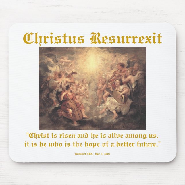 Christus Resurrexit - Hope / edge text Mouse Mat (Front)