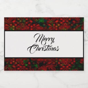 Chritmas Faux Foil Design Food Label