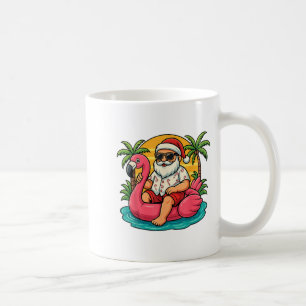 Chritmas In July Shirt Santa Flamingo Float Men Wo Coffee Mug