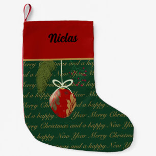 Chritsmas Bauble  Small Christmas Stocking