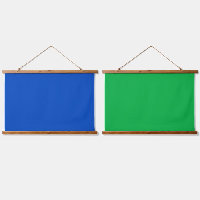 Chroma key colour Blue and Green Hanging Tapestry (Double)