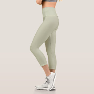 Chroma Textura - Tea High Waisted Capri Leggings