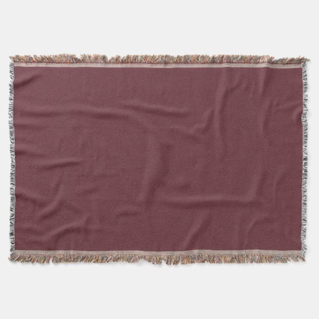 Chroma Textura - Wine Fringed Throw Blanket (Front)