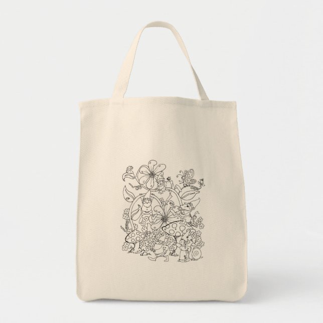 Chroma Tomes Gnomes Tote Bag Colour Your Own (Front)