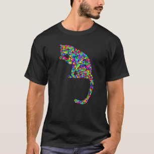 Chromatic Abstract Cat Watercolor Cats Art Kitty A T-Shirt