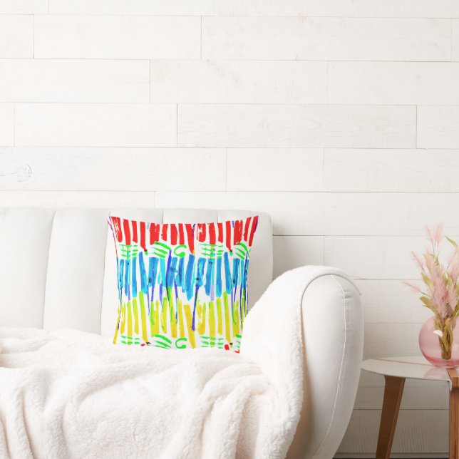 Chromatic Art Fusion Cushion (Couch)