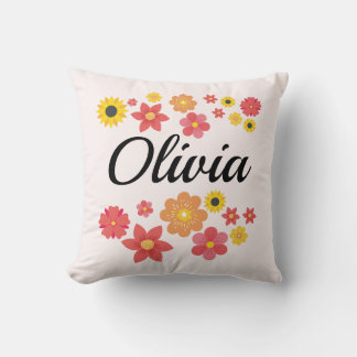 Chromatic Blooms -  Add Your Name Cushion