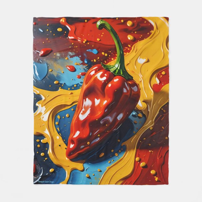 Chromatic Chili - Pineapple Empire  Fleece Blanket (Front)