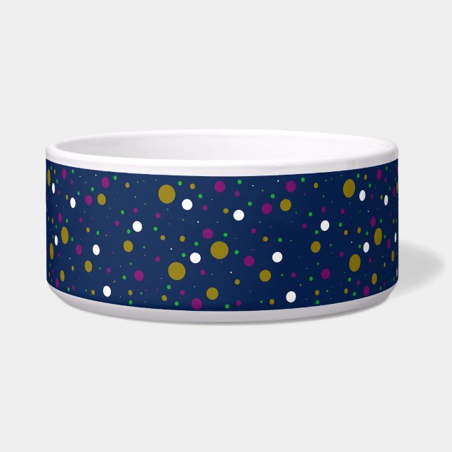Chromatic Confetti Ceramic Pet Bowl (Front)