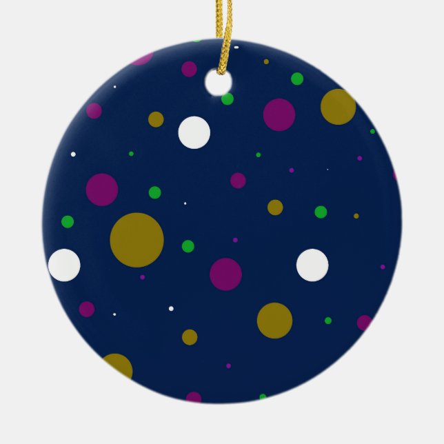 Chromatic Confetti Ceramic Tree Decoration (Front)